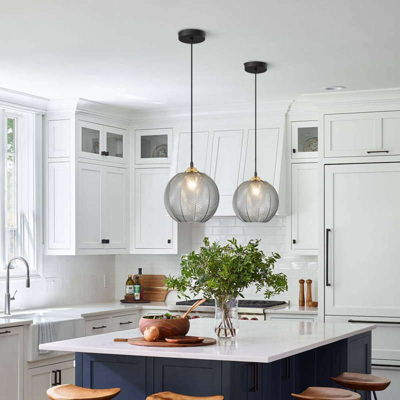 Latitude Run® Lighting Modern Glass Pendant Light Kitchen Island Large Pendant Lighting | Wayfair
